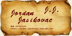 Jordan Jasikovac vizit kartica